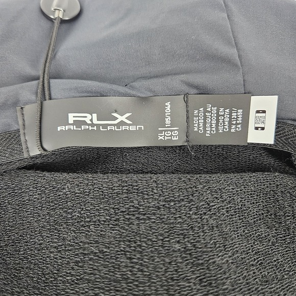 New Ralph Lauren Men's Black White Glen Plaid Hooded Golf Zip Jacket Size XL - Picture 6 of 11